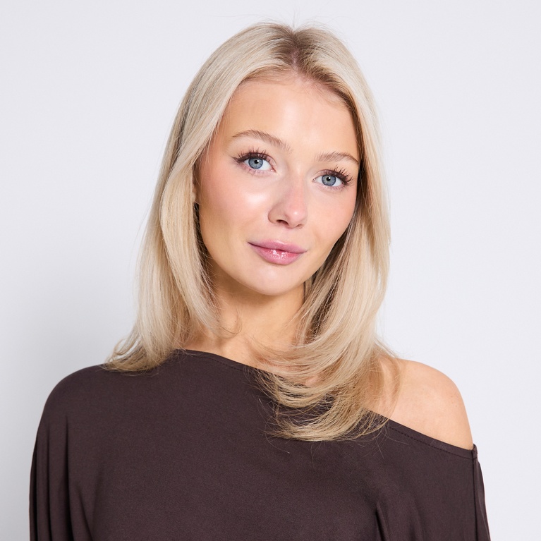 Balloon-waist long sleeve top "Loreen"
